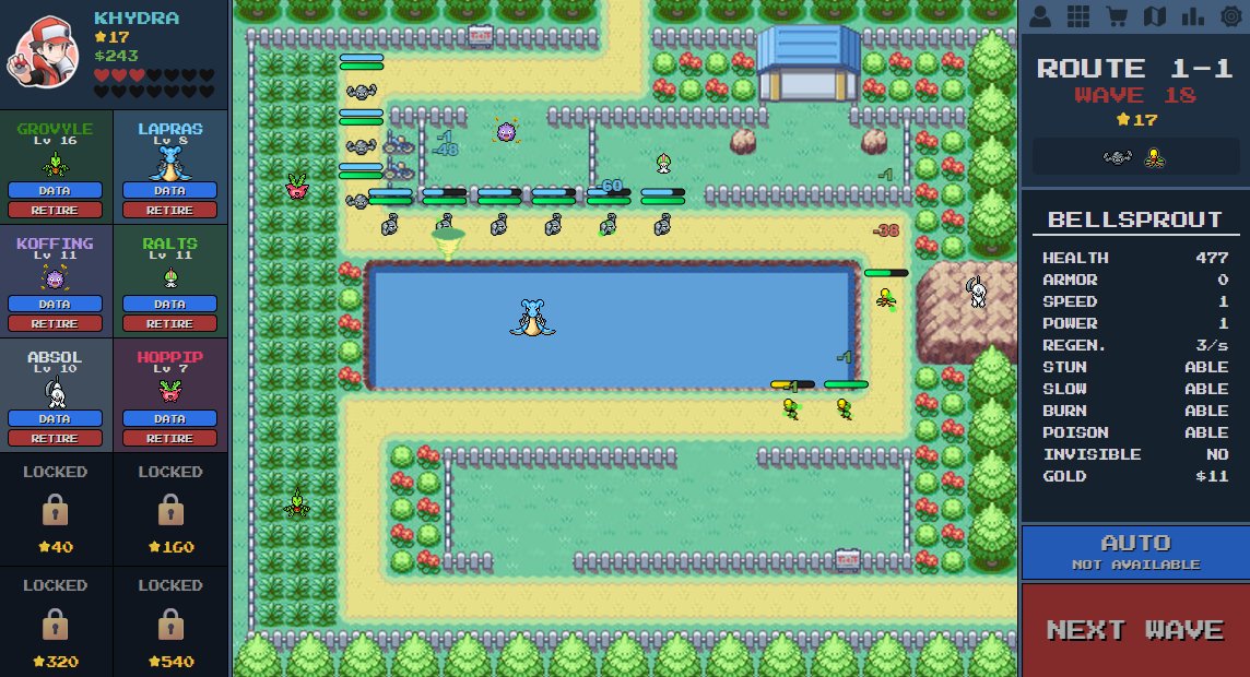 PokeFangameNews's tweet image. PokéPath TD is out NOW! 🗼
Features:
- Play directly in your browser or offline via download
- 9 Routes/Stages (+ 9 bosses)
- 124 different Pokémon enemies
- 70 Pokémon Towers
- Idle components
- Achievements
- More

⏬ Check it out ⏬
pokecommunity.com/threads/pok%C3…