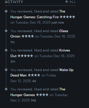 why watch new movies when i can just keep rewatching the stuff i love