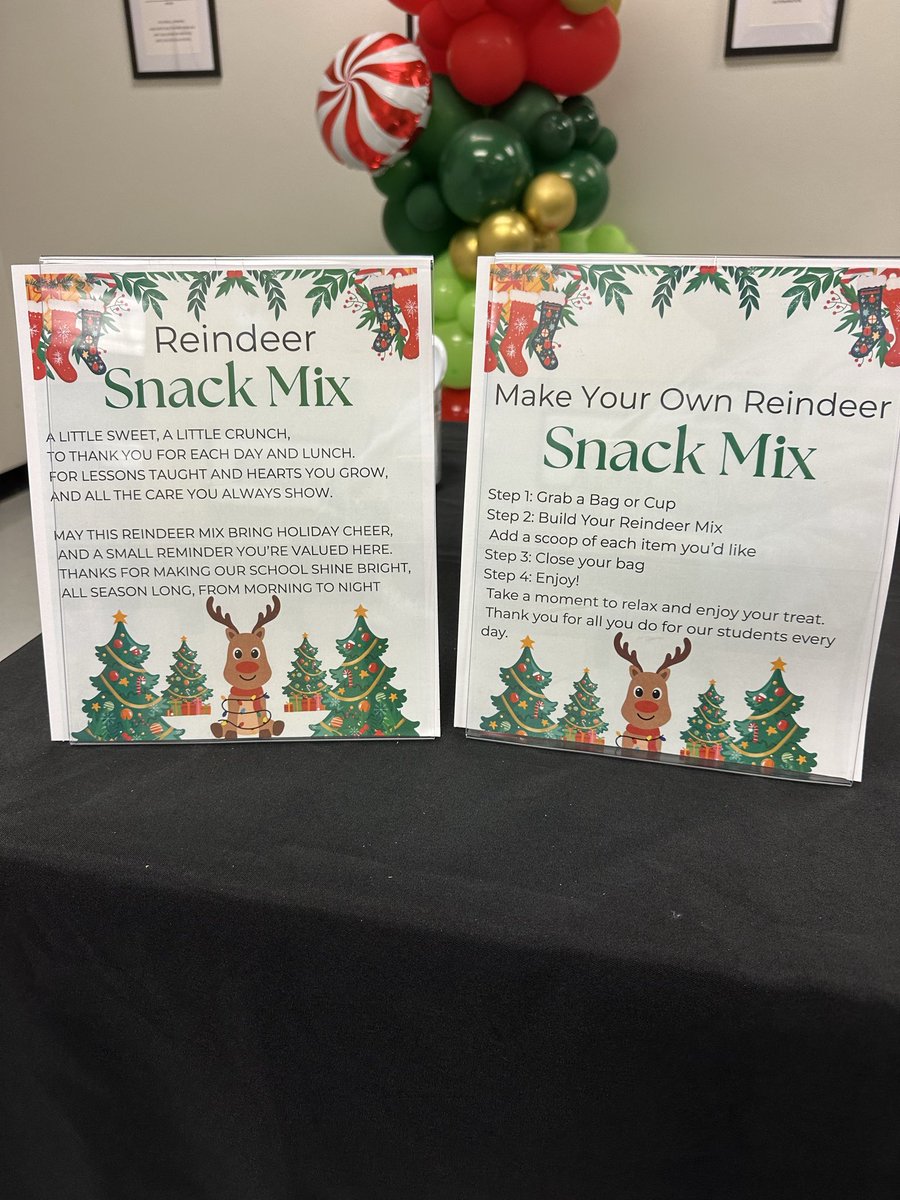 MsKnowlesBCPS's tweet image. Day 1 of the Awesome Olsen Week of Giving 
Reindeer Snack Mix for our incredible teachers and staff!
Just like our reindeer snack mix, our school is the perfect blend—different ingredients , different strengths, all coming together to make something amazing. #SchoolFamily