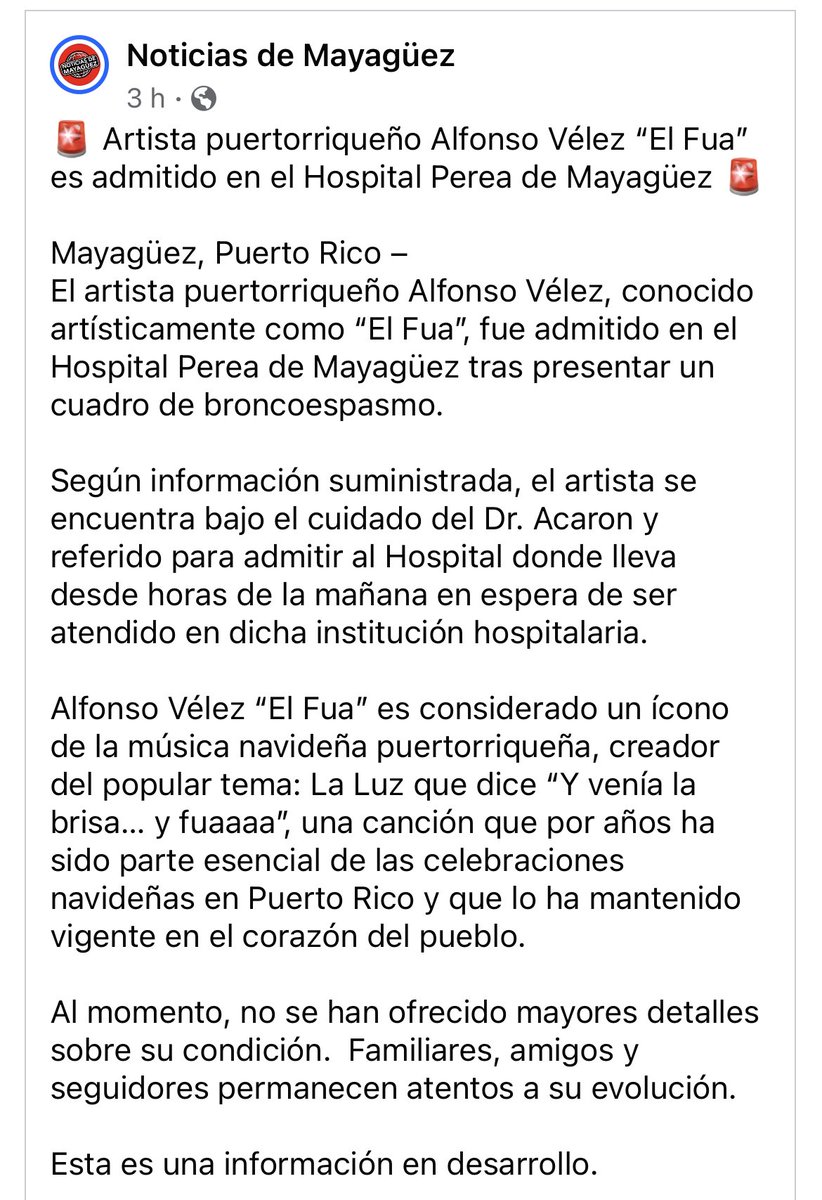 Todo mi apoyo en estos momentos a ⁦<a href="/Yadeth/">Yadecita</a>⁩. Que se recupere pronto Don Alfonso