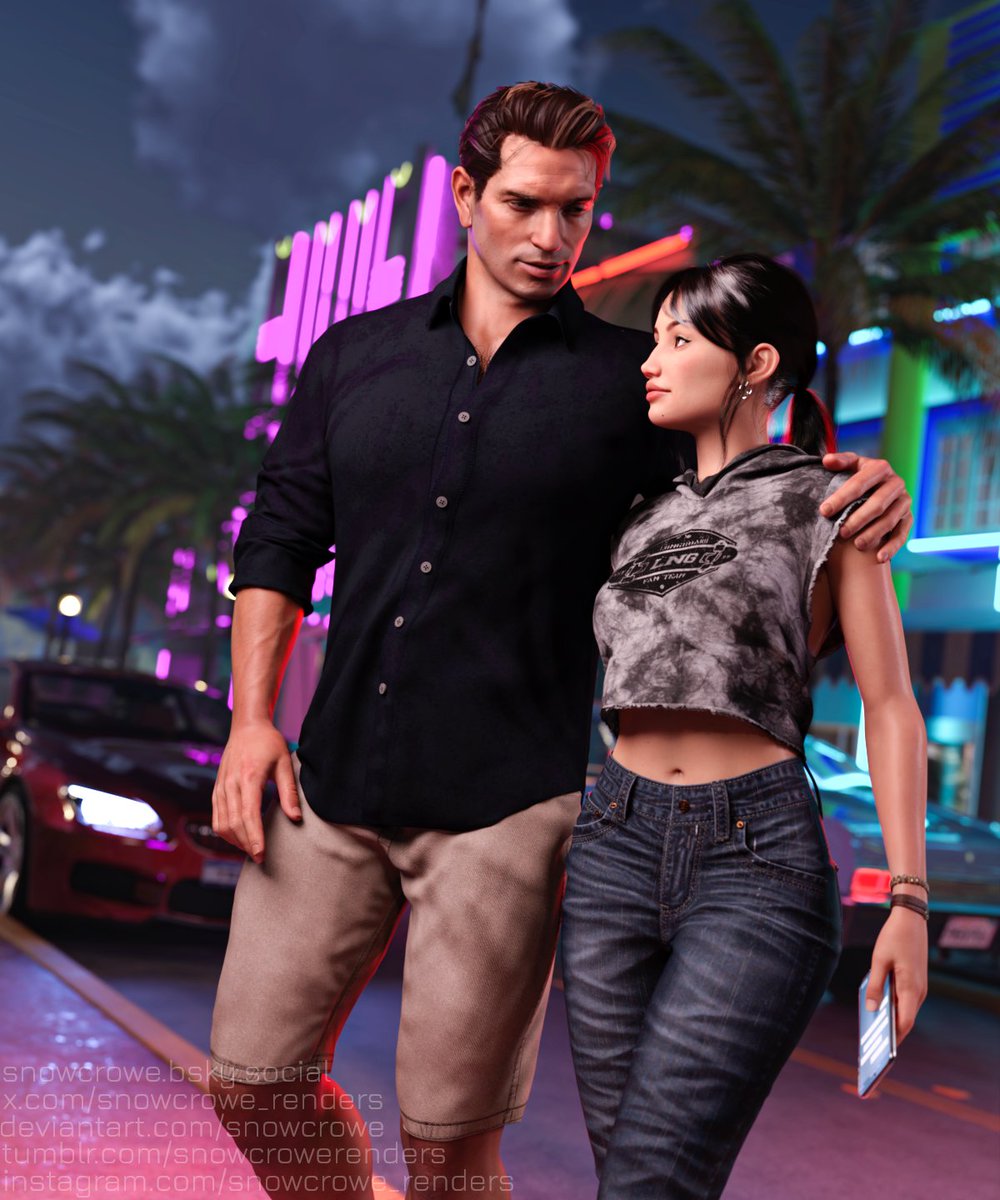 SnowCrowe's tweet image. AU where the zompocalypse never happened. Ryan and Ellie met at one of his "shows" and hit it off.

*Ryan model done by @yamrouser18906

--- 
*Please do not use my art without credit. NO EDITS! My art is NOT ai #DazStudio #Daz3D #DeadIsland2 #OC