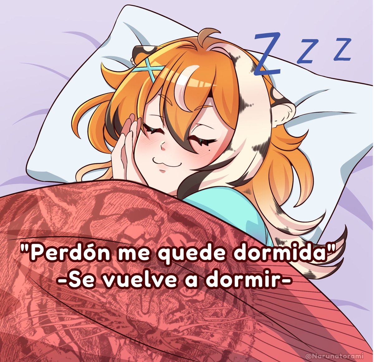 NarunaTorami's tweet image. -Se vuelve a dormir-  💤
#Vtuber #vtuberES #MomazosTorami #Memes