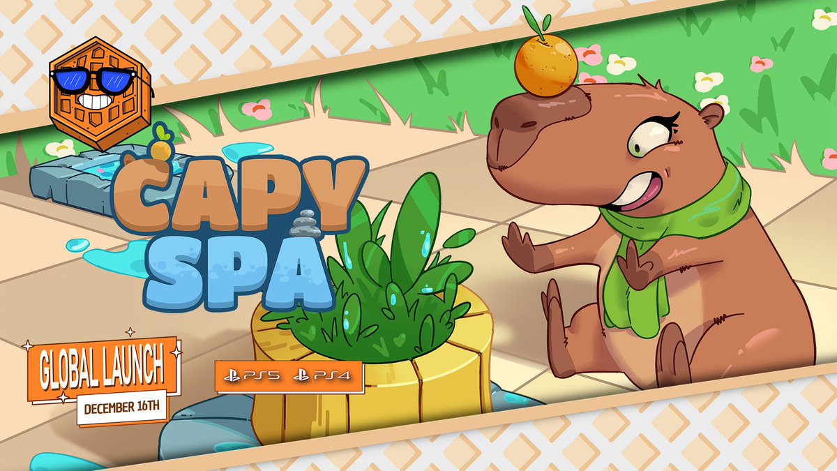 🛁 NEW LAUNCH + GIVEAWAY! 🤎
Capy Spa arrives on December 16 — help Pipa the capybara prepare the perfect hot-spring bath in this adorable pixel-art puzzle!
Available on PlayStation! 🎮

How to enter the GIVEAWAY:
🤎 Like + RT
🛁 Follow <a href="/AfilGames/">Afil Games</a>
🐹 Tag a friend
Every 25 RTs =