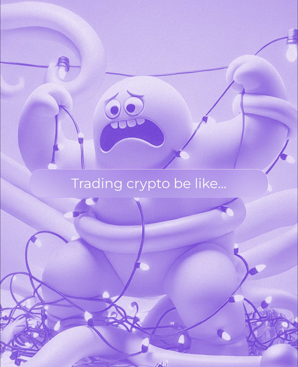 Trading crypto = untangling Christmas lights. 😵‍💫🎄 But buying, selling &  learning with us? Much, much easier. 💜