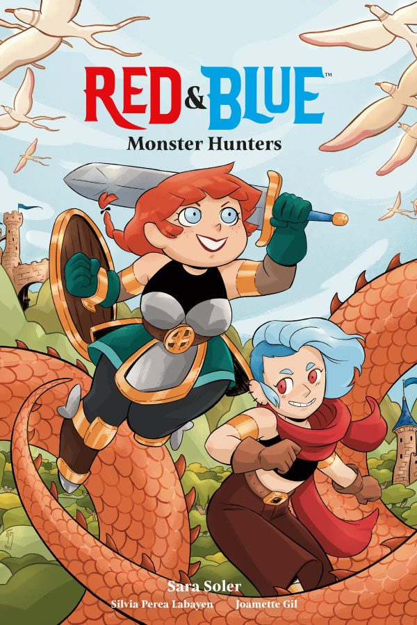 DarkHorseComics's tweet photo. Red & Blue: Monster Hunters, a new middle-grade monster-hunting graphic novel from @Hammer_moon and team is now available wherever you buy books! 

Grab your copy: https://t.co/4LGA6z4Lm3

Red and Blue join an excursion to take down a dragon that’s been terrorizing local inhabitants.