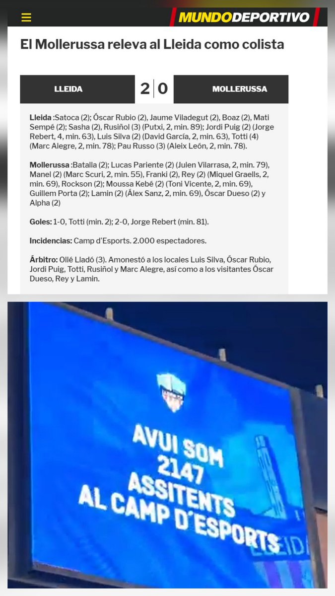 Compareu el nombre d'espectadors, per favor...
Les dades maten el relat. Visca les dades! 💪🏼💙
#ProuMentides #LleidaCF #SomiSerem #MaiMorirem #MesViusQueMai