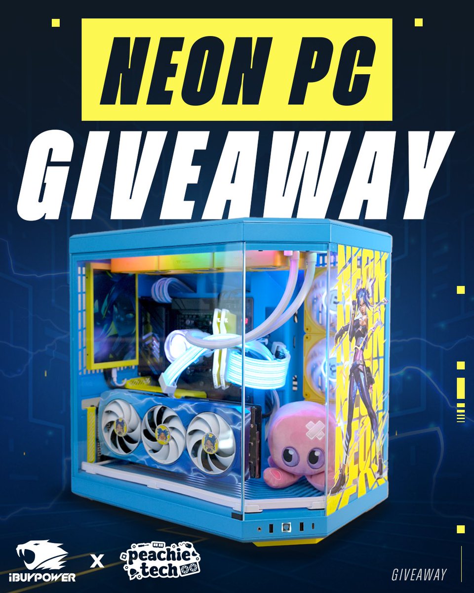 iBUYPOWER's tweet image. 🎉 PC Giveaway! 🎉

We've teamed up with @peachietech to create this one of a kind Neon PC! 
Enter now for your chance to win! 
⚡ ibp.gg/neon-pc-giveaw…