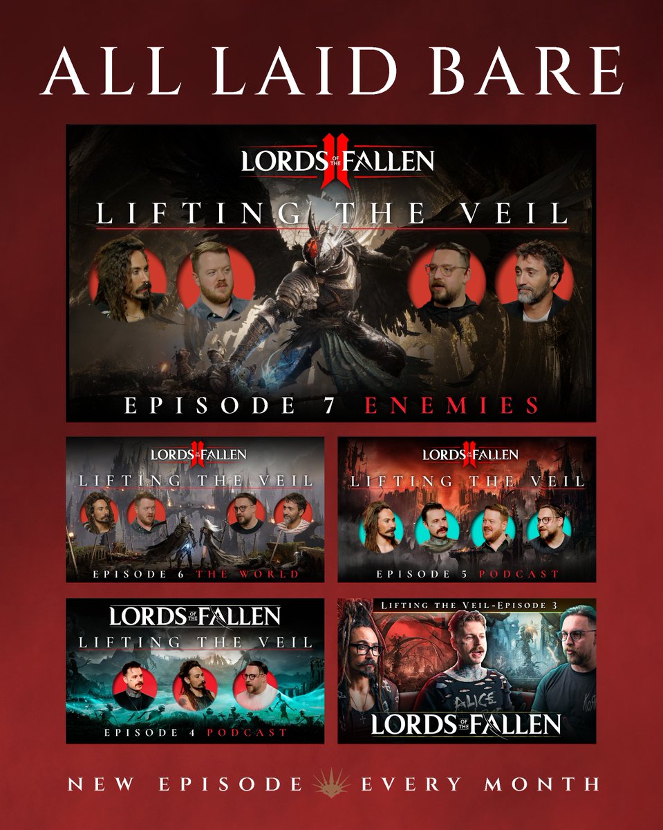 lotfgame's tweet image. Actually curious how we’re sharpening gameplay, enriching the world, elevating enemies, and improving performance in Lords of the Fallen II?

We reveal all each month in our dev podcast series, Lifting the Veil - the best way to stay abreast of the latest developments.…