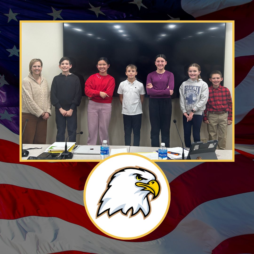 The Ellsworth 5th Grade Student Council and Mrs. Lueken were at