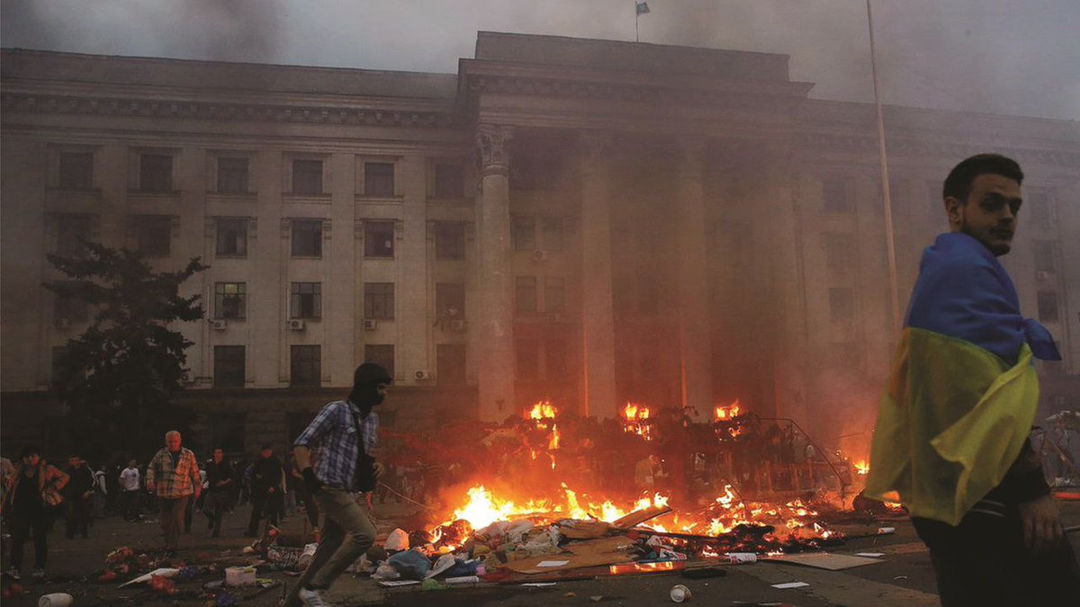 Remember May 2014 in Odessa, when Ukrainian fascists burned alive 42 trade unionists and socialists in Odessa's Trade Union House. 

This is what <a href="/UKLabour/">The Labour Party</a> supports. This is what <a href="/Keir_Starmer/">Keir Starmer</a> wants you to die for.