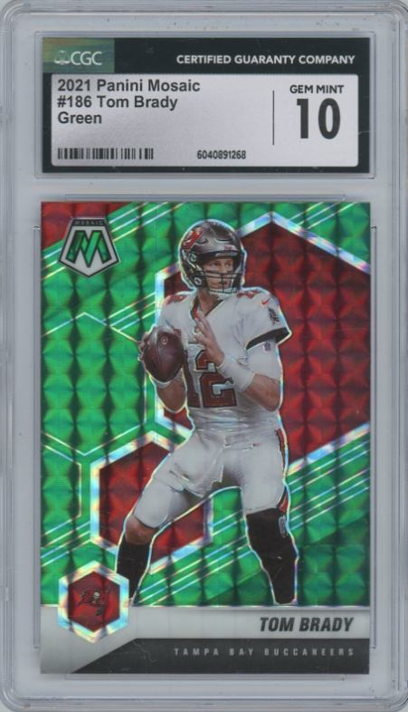 🔥 Card Deal Found!             
2021 Panini Mosaic #186 Tom Brady - Green Mosaic (CGC 10 GEM MINT)
Avg sale: $48.5           
Now: $31 — 36% OFF!
courtyard.io/asset/98e562c6…