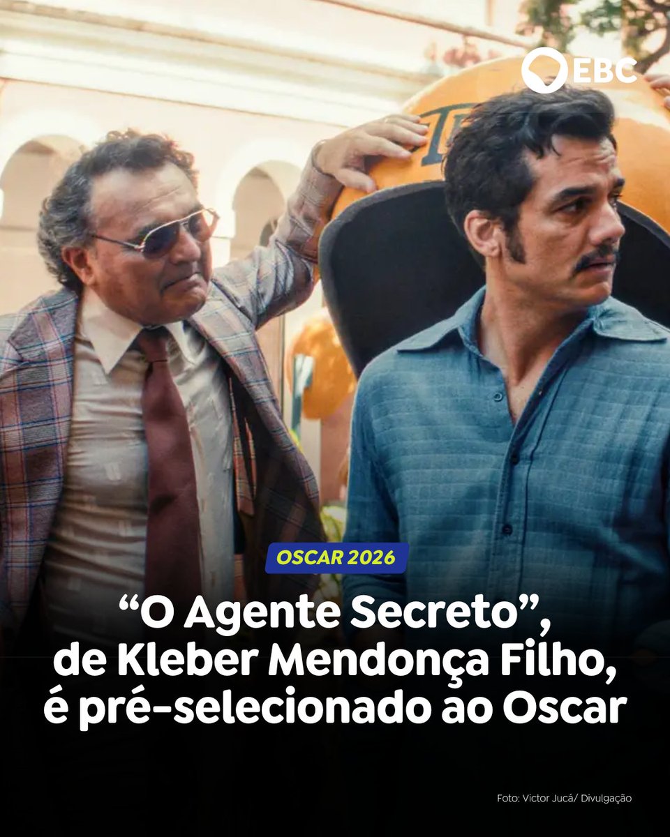 OSCAR 2026 | O longa-metragem brasileiro “O Agente Secreto” foi incluído na lista de pré-selecionados ao Oscar 2026 na categoria de Melhor Filme Internacional e Melhor Elenco. A lista foi divulgada nesta terça-feira (16) pela Academia de Artes e Ciências Cinematográficas.