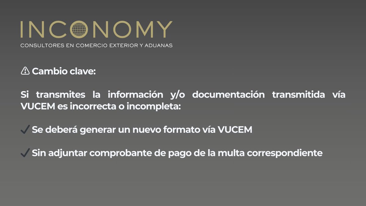 InconomyMx's tweet photo. 📢 DOF | Prórroga a la Manifestación de Valor Electrónica (MVE)
⏳ Hasta el 31/03/2026
✔ VUCEM o formatos físicos
✔ Correcciones sin multa

 Desde el 01/04/2026
 VUCEM será obligatorio
 Periodo clave para preparar tus procesos
#ComercioExterior #VUCEM #Aduanas #RGCE2025 https://t.co/C6jjqt0GHb