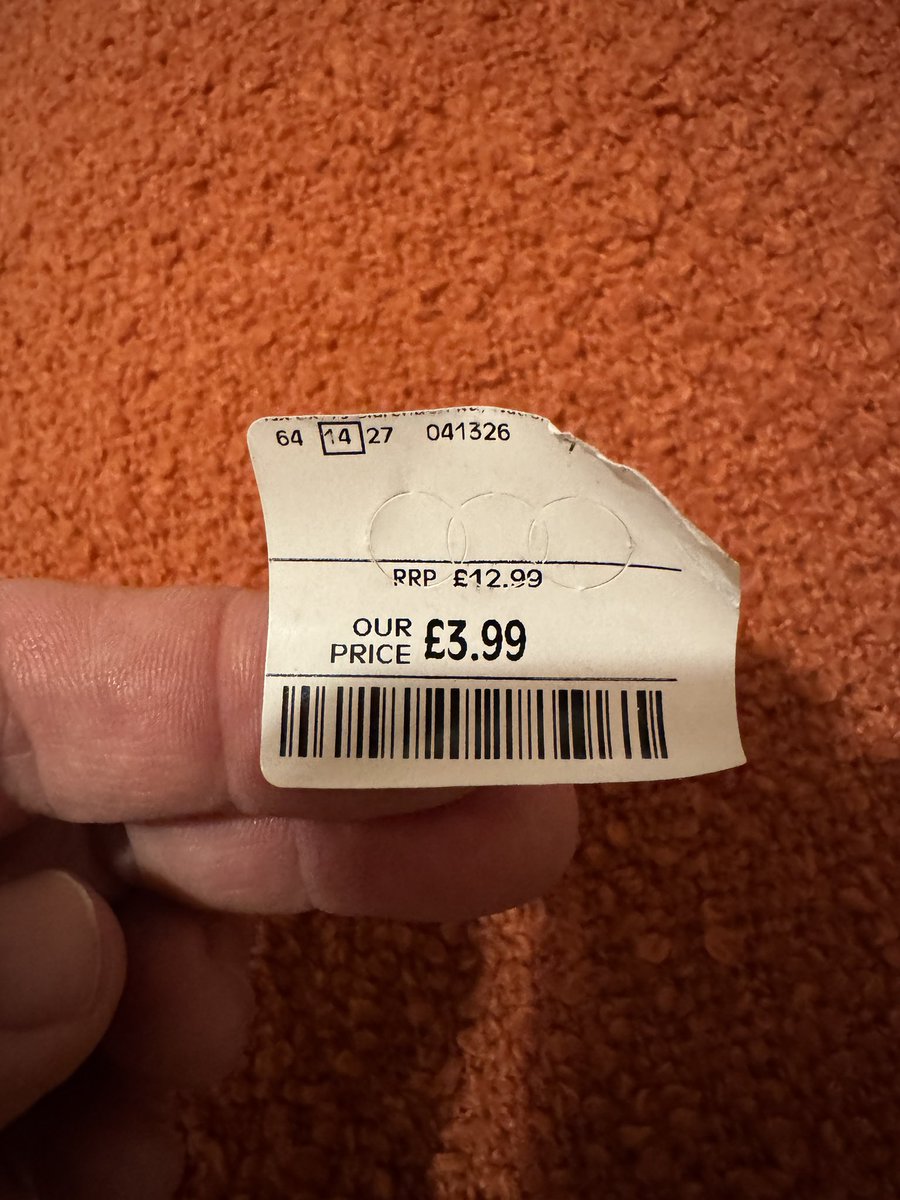 Just managed to peel off a TK Maxx price label in one go.