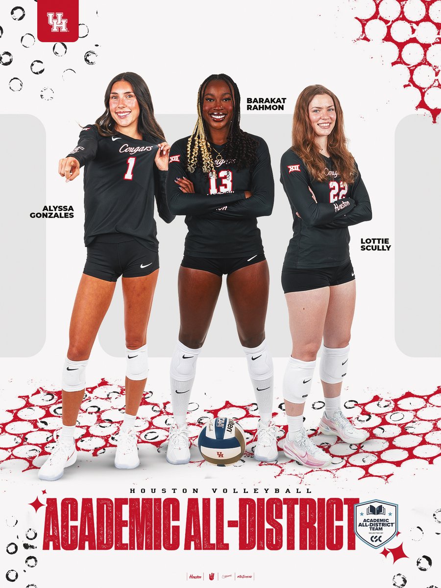 UHCougarVB's tweet image. Help us congratulate our 3️⃣ Academic All-District honorees 📚