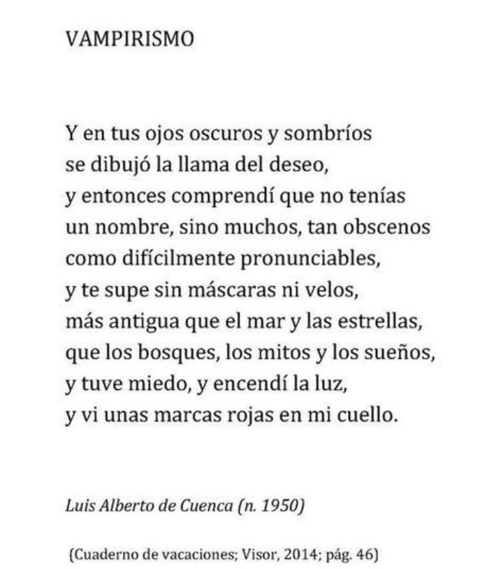 Hantoni00's tweet photo. Vampirismo
Luis Alberto de Cuenca
#Libross 📕 https://t.co/h0eZ6PlSp3