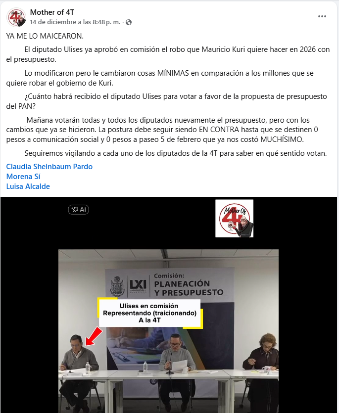 #Querétaro | ¡Se están peleando!

Tras la votación del Presupuesto, operadores digitales vinculados al bloque radical de <a href="/GilbertoHRuiz/">Gilberto Herrera Ruiz</a> <a href="/astrid_aov/">Astrid Ortega V</a> y <a href="/AvseFernando/">𝐀𝐯𝐬𝐞 𝐅𝐞𝐫𝐧𝐚𝐧𝐝𝐨 𝐅𝐥𝐨𝐫𝐞𝐬</a> comenzaron a llamar “traidores” a los diputados de <a href="/MorenaQro_Ofic/">Morena Querétaro</a> que votaron a favor.

En paralelo, en canales de