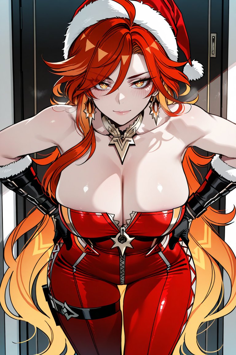 Que tal me queda mi traje navideño? Esta algo apretado, pero aún me veo bien, no es así? 🤭😈

#Mavuika #GenshinImpact #Navidad #sexrol
