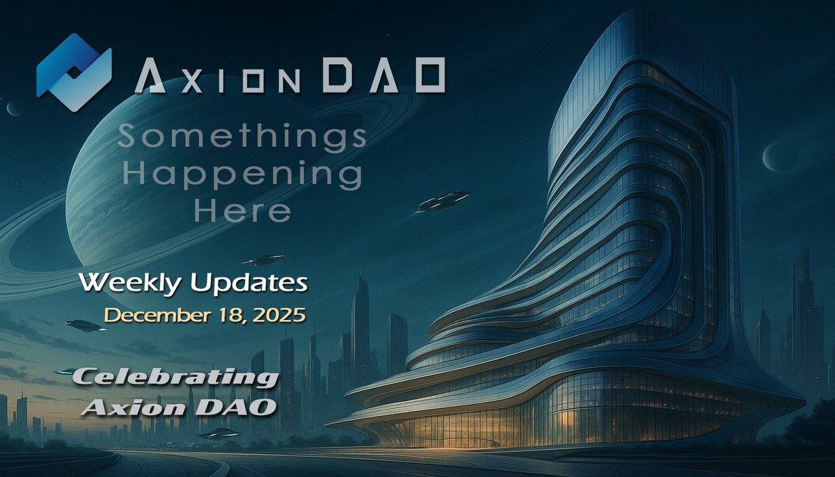 Come celebrate everything 'Axion DAO' as we close out 2025 and get ready for 2026! This will be our last livestream for 2025!!!

So many things to celebrate and prepare for as we head into the Christmas &amp; New Year's Holiday's!

Join us this Thursday at 1 PM EST and put your Santa