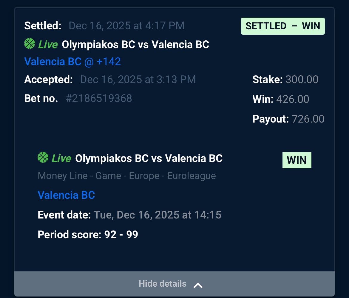 BurbZSport's tweet photo. I mean...... don't know what else to say @CashoutKingJJ 

If you're not following or in the discord you're missing out. 

Valencia 1H, FG live ML , don't matter. Everything cashes. https://t.co/DLpotEBgH4