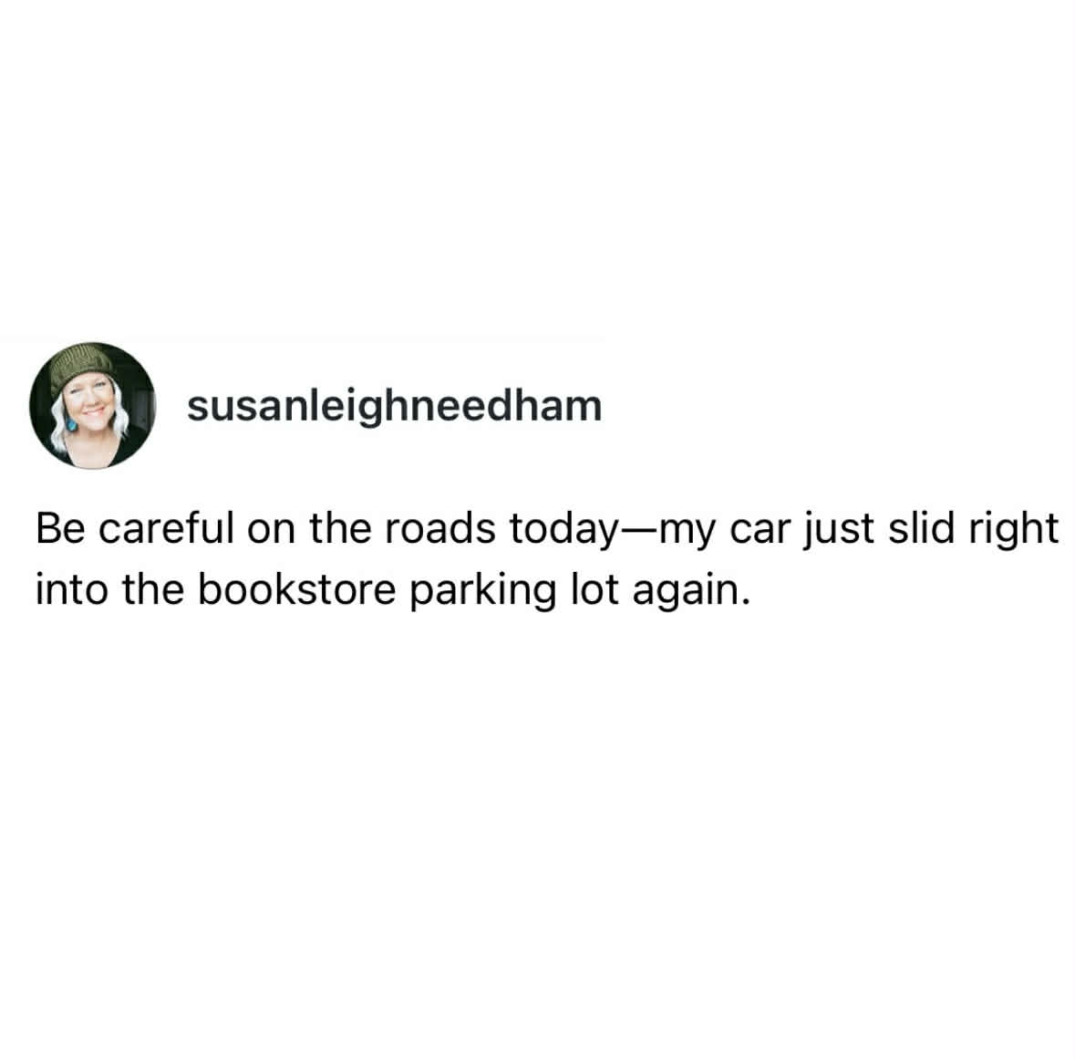 Be careful out there!

.
.
.

#amreading #readerslife #bookstore