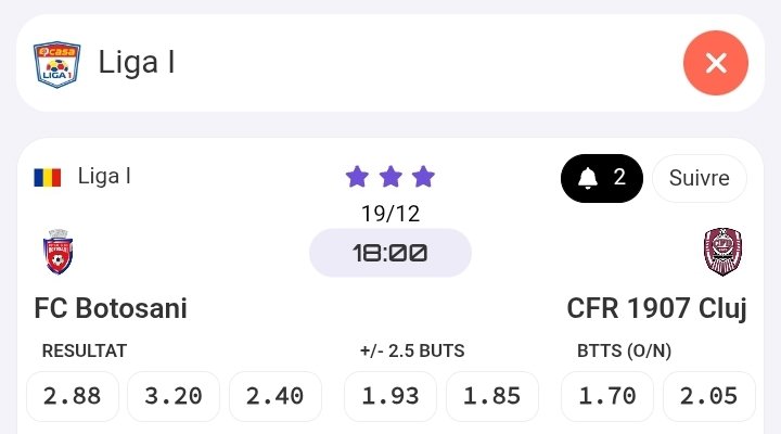 thierKnow90's tweet image. Botosani invincu a domicile avec une côte d'outsider, 1x ou un DnB pour les locaux est plus que probable.