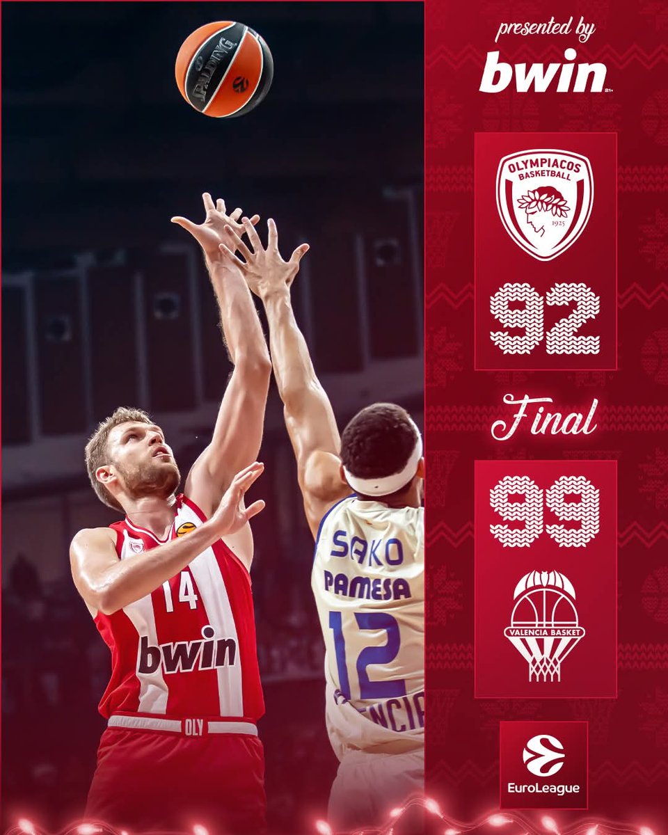 RedAnalyst7's tweet image. Δεν είναι μόνο η 3η συνεχόμενη ήττα, αλλά η γνησίως φθίνουσα  εικόνα της ομάδας.

Μηδενικη αντίδραση εντός γηπέδου, μόνο δηλώσεις και λόγια βεβαιότητας.

Υγ. Ομαδαρα η Βαλένθια. 
 #OlympiacosBC