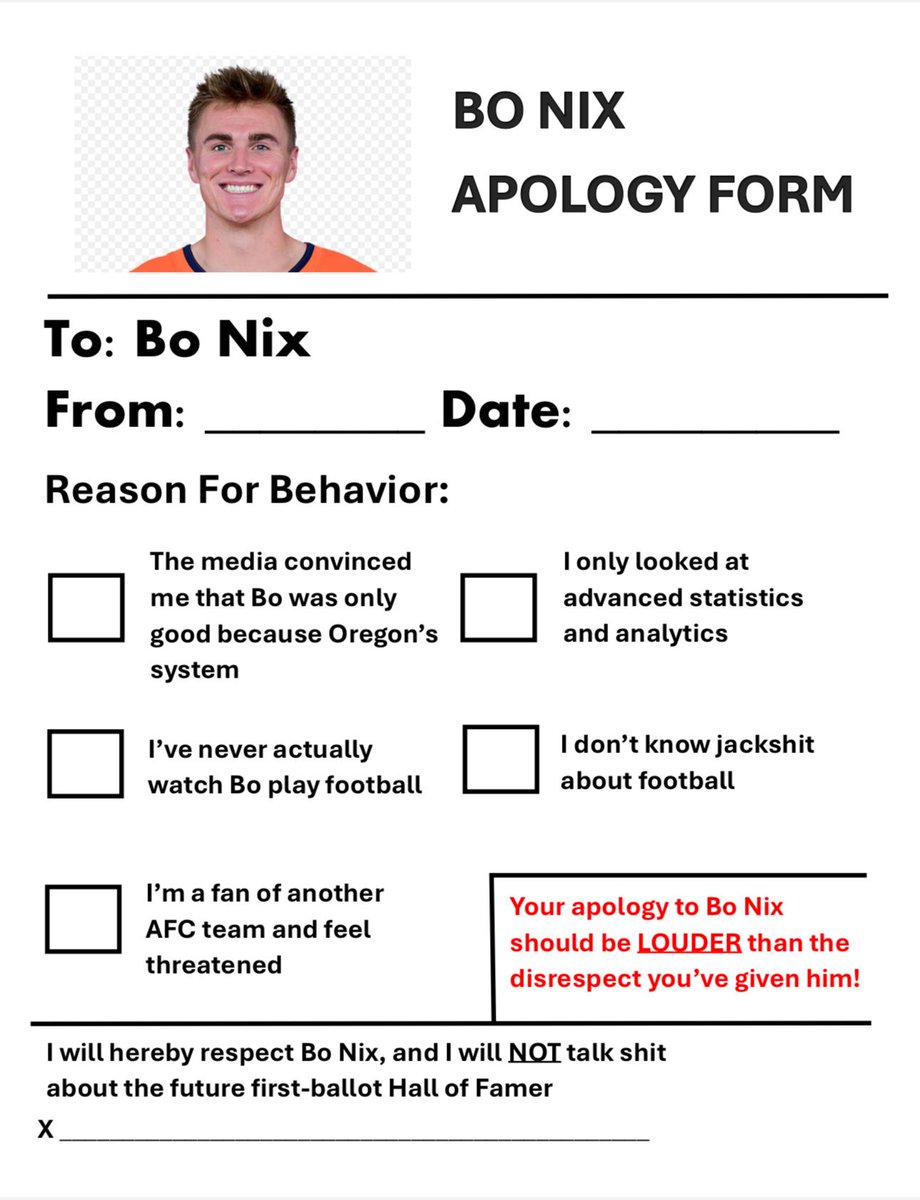I know the reals on here that were with Bo Nix since draft night, including yours truly. ✊ #BroncosCountry