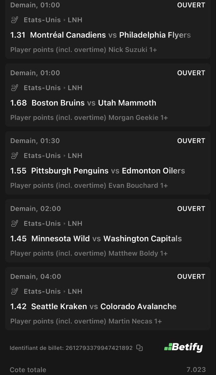 NEXENPRONOS's tweet image. 🧊 NHL TIIIIME 🇺🇸

🎯 Point @ 7 

🎯 Buteurs du soir :
Necas @ 3,00 
Draisaitl @ 2,25
Geekie @ 3,00 
Boldy @ 2,35

GL 🤟🏼

Je vais envoyer 2-3 Maldives 🚀