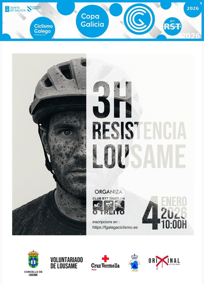 Abertas as inscricións ás 3 Horas Resistencia Lousame que organiza O Club Btt Triatlón O Treito! 
👇
fgalegaciclismo.es 

#SomosLousame #3HResistenciaLousame