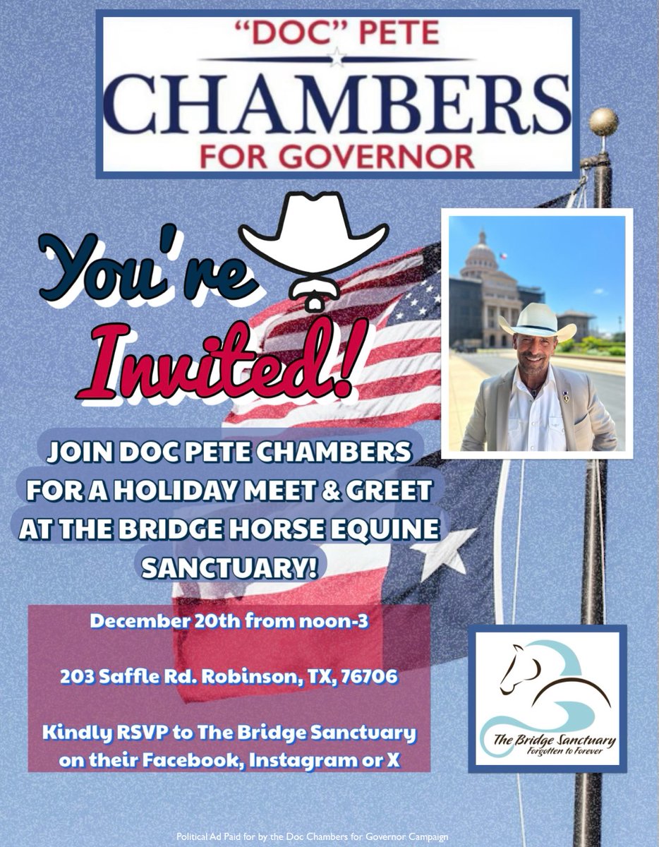 DocPete4Texas's tweet image. Flyers for upcoming events Doc will be at on the 18th and the 20th! Come out and see us in Clifton on the 18th and Robinson on the 20th!