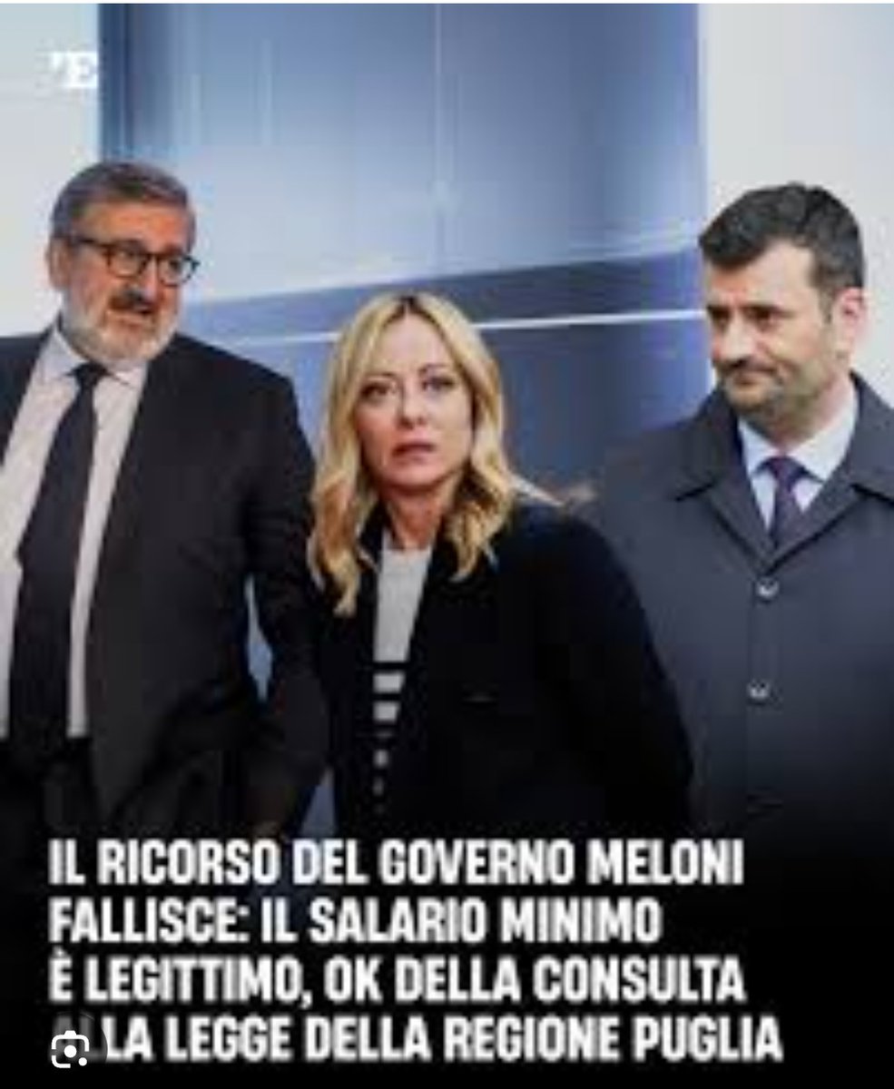 GalleniW205035's tweet image. La #RegionePuglia è la prima regione che introduce il #salariominimo a 9 euro l'ora 
Il governo aveva provato a fare ricorso.
Tuttavia,la Corte oggi ha respinto il ricorso dichiarando inammissibile la questione di legittimità costituzionale 
#VittoriaDellaPuglia