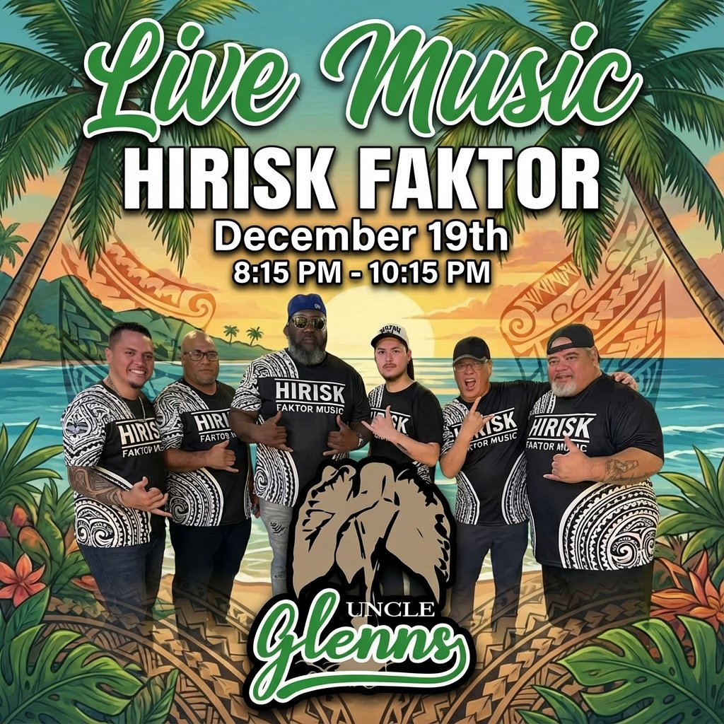 ArteeHawaii's tweet photo. December 19th HIRISK FAKTOR AT Uncle Glenns.

Flyers creation by Artee Media. Hire us to bring your social media to life. https://t.co/tcTmCDkFN2