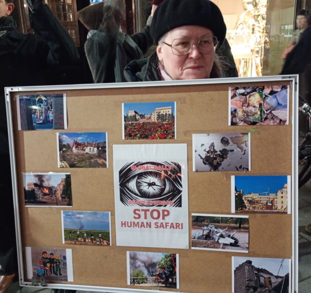 Global Awareness Day – Stop Human Safari, rally in Vienna organized by Olha Yakymakha Daranyi, in collaboration with Zarina Zabrisky and Olha’s team of members from the initiative “Stories in Color”.
Photos: Iryna Karpenko, DRN