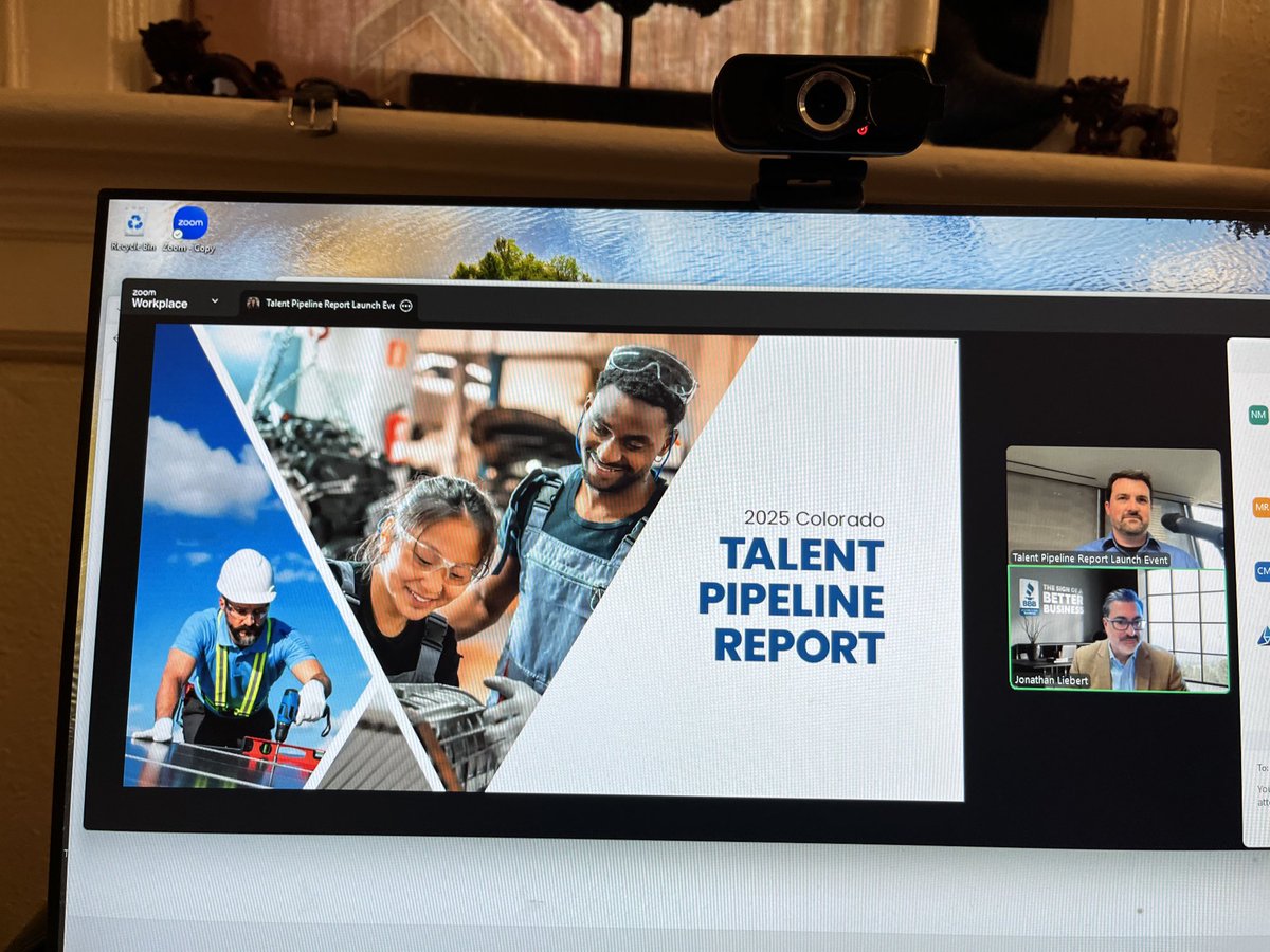 We’re online w 600 others hearing the annual presentation on Colorado’s Talent Pipeline Report