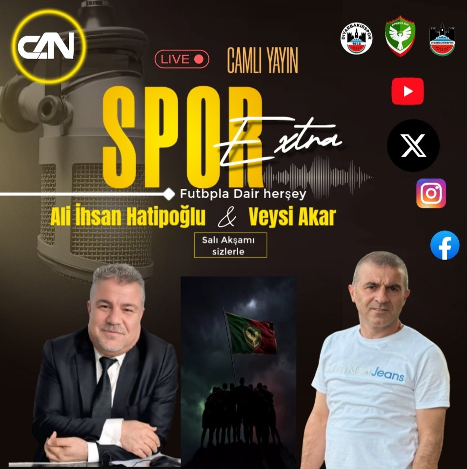 Ali İhsan Hatipoğlu ve Veysi Akar ile Spor Extra Programı

#spor #sport #futbol #amed #amedspor #diyarbekirspor #diyarbakırspor #tv #instagram #facebook #youtube #x