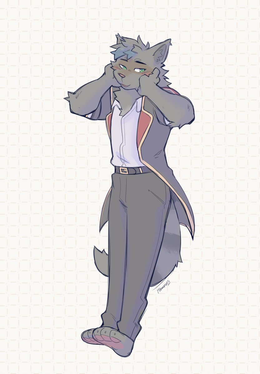 You're looking pretty cute today just today don't let it get to your head~

Sketch by <a href="/snow_kun/">tohfu.bsky.social🐺</a>