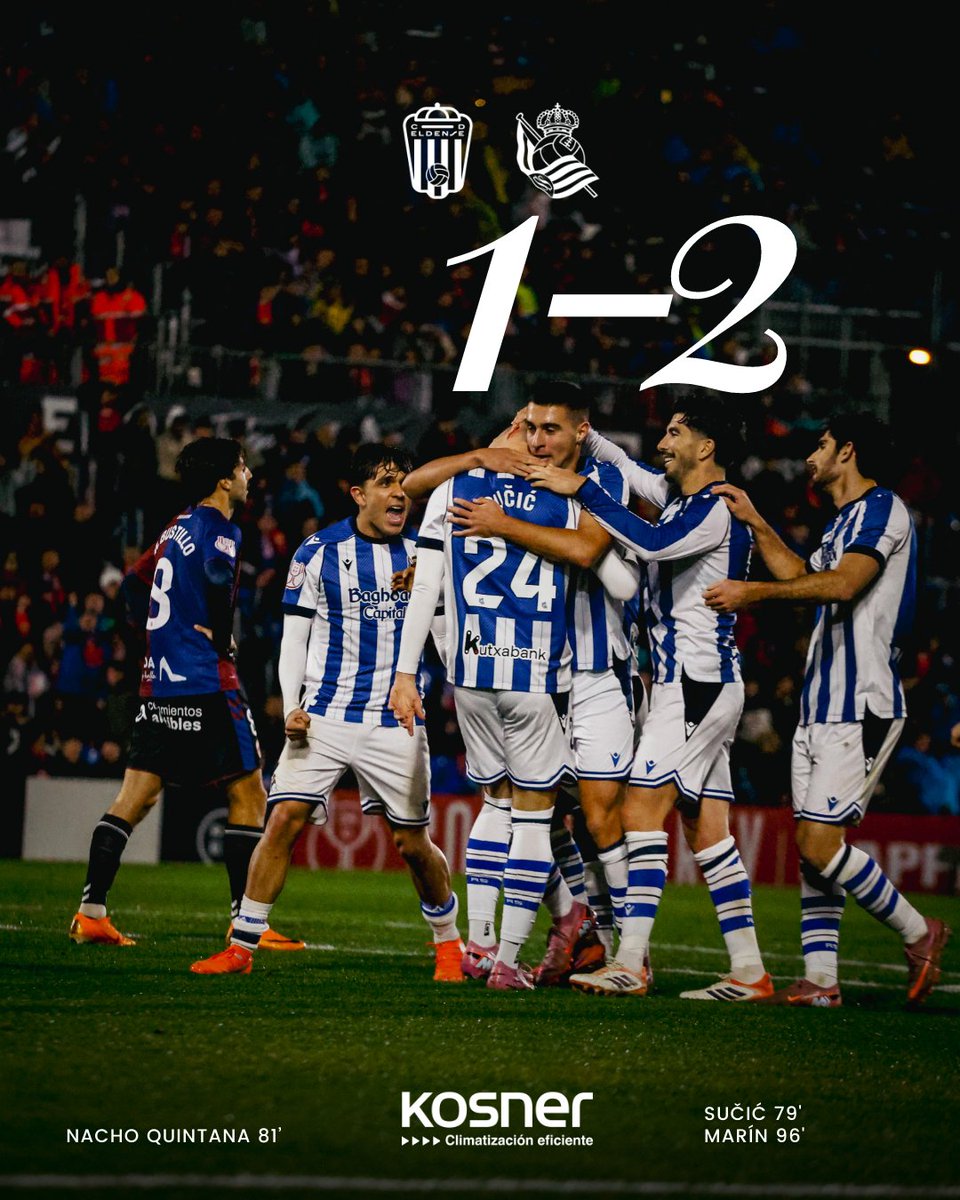 🔚 ¡¡FINAAAAAAAL!! Estamos en octavos. AUPA REAL!!! 💙

#CopaDelRey