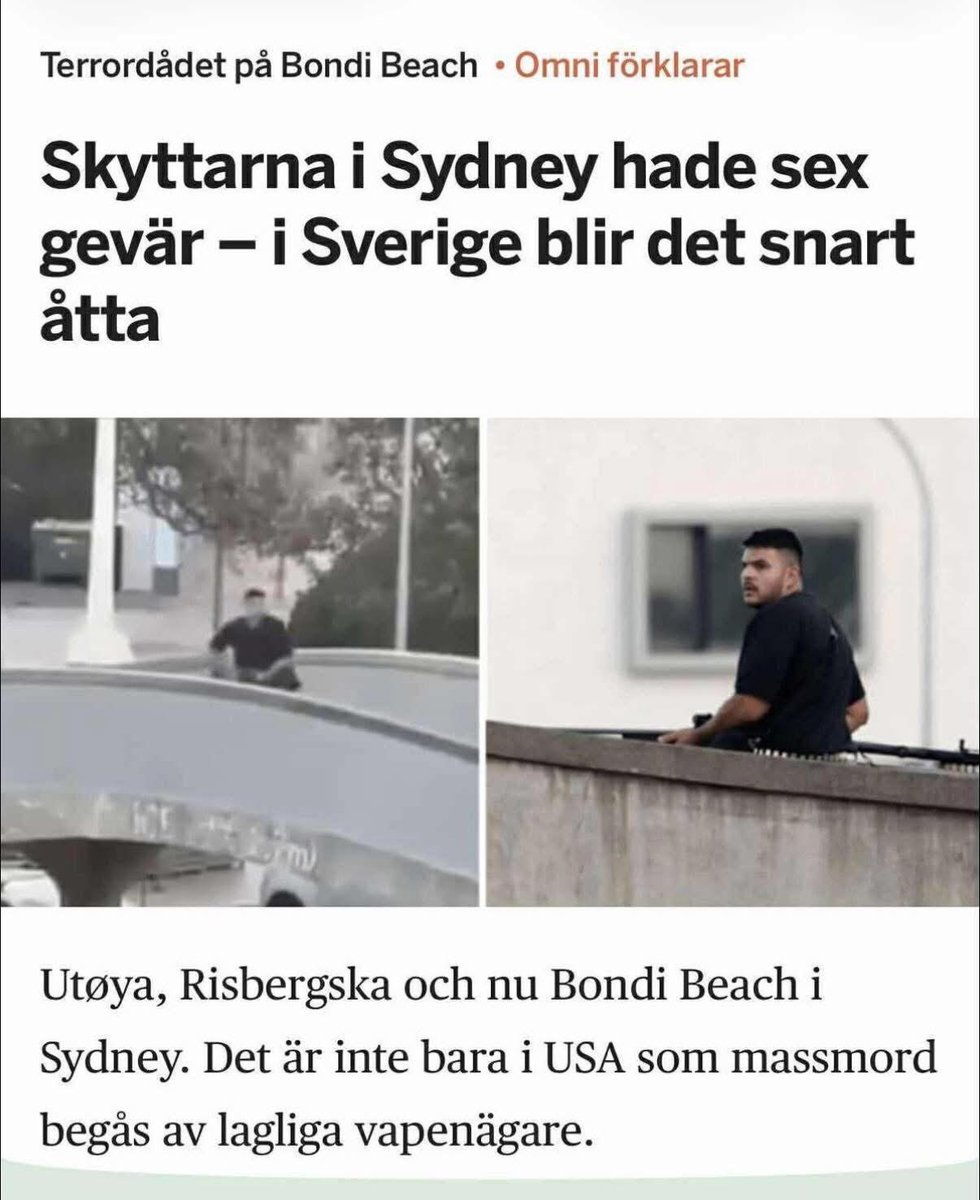 Swedish media explains - what if the terrorist had had 8 guns instead of 6.