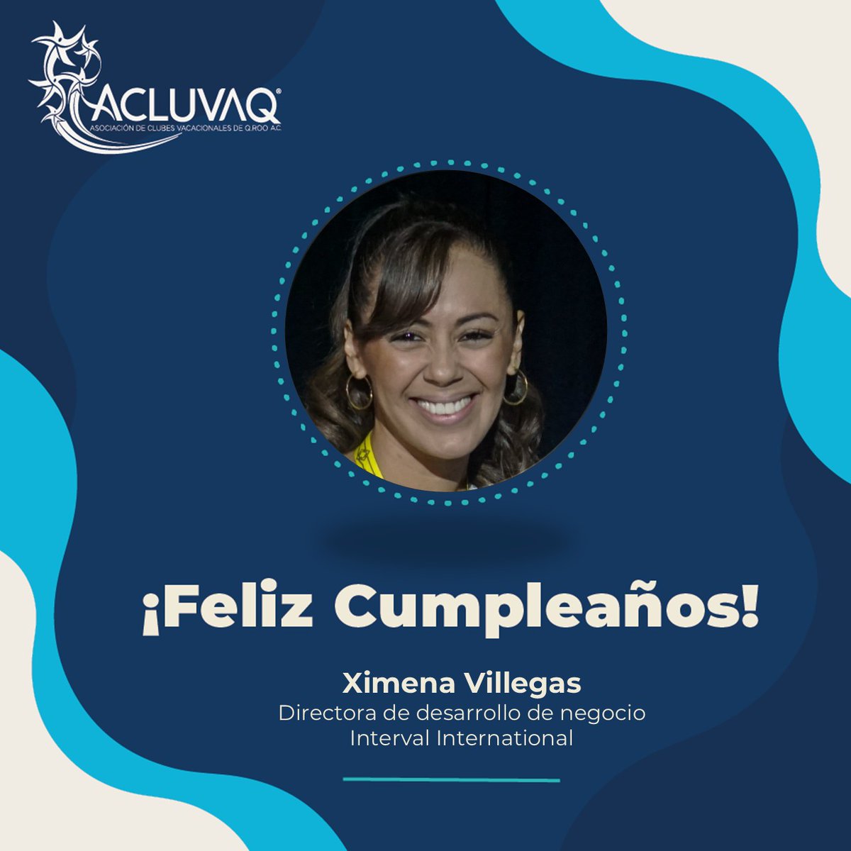 ForoAcluvaq's tweet photo. Felicitamos a la Lic. Ximena Villegas por su cumpleaños.
"Tu cumpleaños es el inicio de otro viaje de 365 días, disfruta del camino".
¡Feliz vuelta al sol! 🎁🥂🎊 https://t.co/tcZ0aPDutG