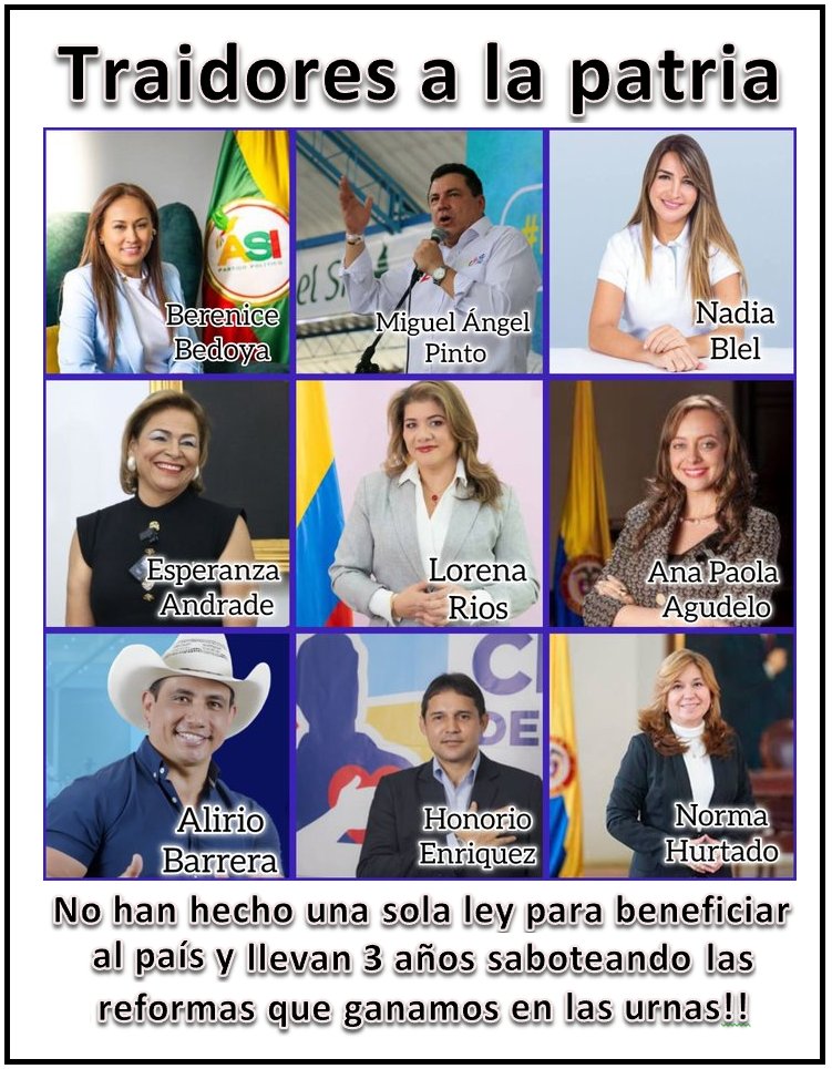 En el 2026 nosotros el pueblo haremos la Asamblea Nacional Constituyente y sepultaremos a estos tramposos de la Comisión Séptima en las urnas!!