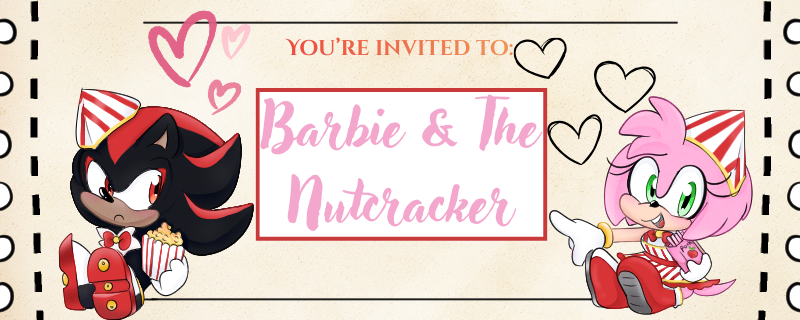 I did a lil' art for an awesome, #shadamy themed server! This is your totally official ticket to come &amp; join us for Barbie &amp; The Nutcracker!

Date: Saturday, December 20th, 2025 (12/20/25 or 20/12/25) 9PM EST
Discord: discord.gg/NfcEDQUePu