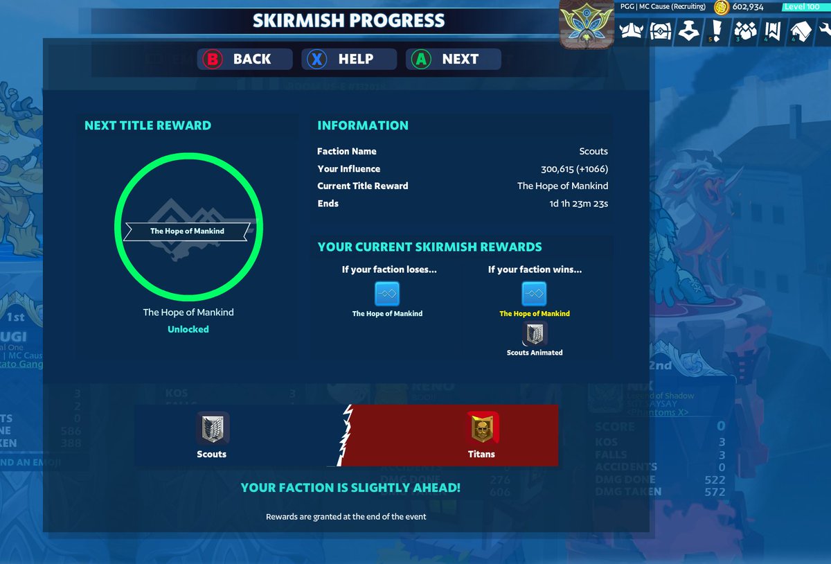 MCCause's tweet image. another skirmish completed :) thank you @Brawlhalla for the grind but may we get the multiplier in unranked as well :)