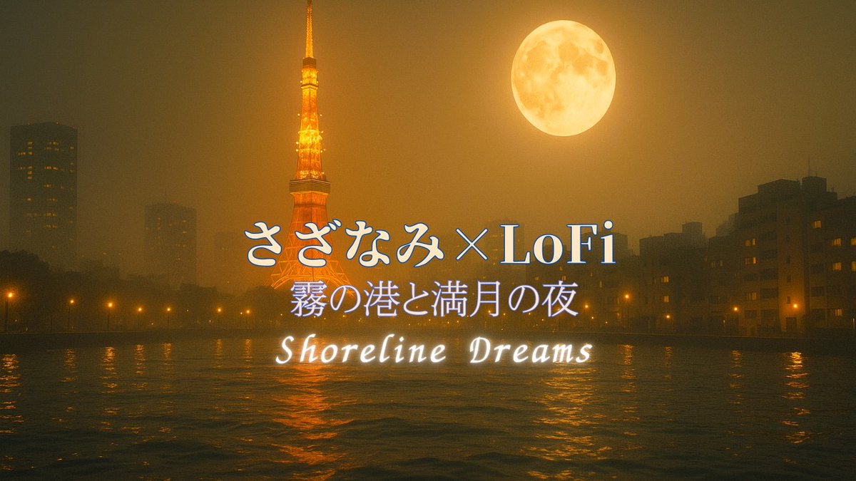 Zen399's tweet photo. 霧にむせぶ港、満月、タプタプ波音。
お昼に“さざなみ×LoFi”の試聴PV4分を公開します🌙
▶️ https://t.co/AQ2DCcvXZ9
明日20:00の本編へつながる小さな予告編です。
#さざなみ #波の音 #Lofi #作業用BGM #睡眠用BGM #癒し #Relaxing #WaveSounds https://t.co/k1HkXUQ59M