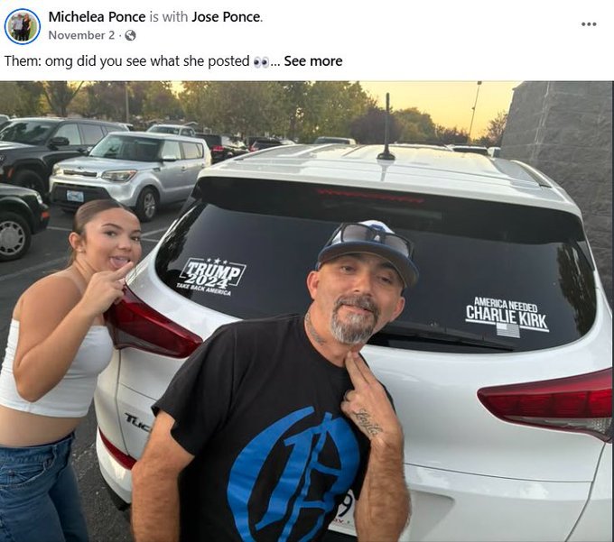 GingerLyfe1983's tweet photo. @Rightanglenews This is her husband Jose Ponce, so good family obviously. https://t.co/JjNGqCUvoM