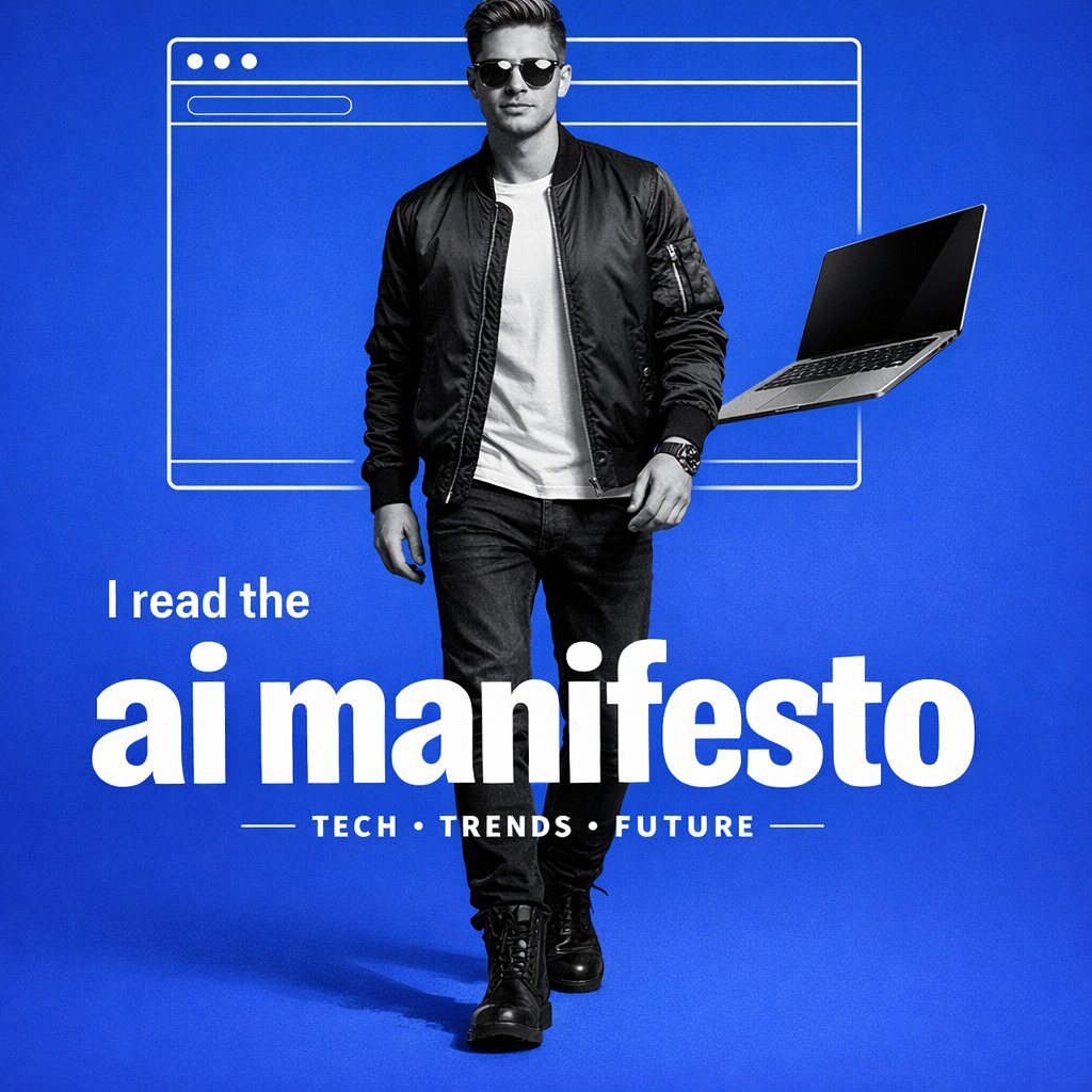 1littlecoder's tweet image. gpt-image-1.5 really excels in posters like this! 

This is zero-shot! 

Prompt: 

A modern tech-influencer poster design on a vibrant royal blue background. A stylish young man in a black bomber jacket, white t-shirt, black jeans, and black boots walking confidently toward the…