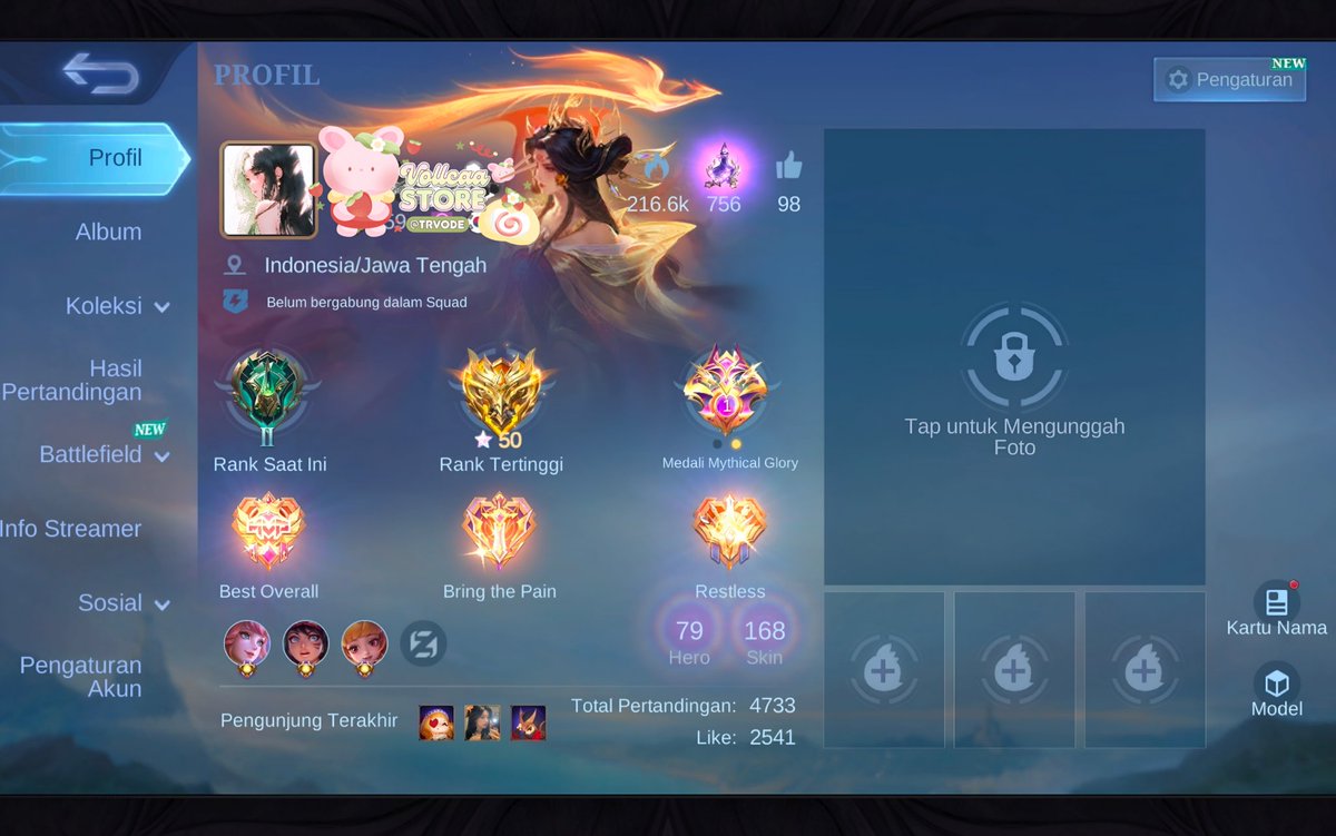 trvode's tweet image. WTS akun ml (magesup) alasannya karna udah ga dimainin lagi 
❀ hasil buy dari 2020 jadi aman
❀ Skin floryn lengkap
❀ server Philippines 
❀recall,emot banyak
♡˖⁠ Free tanya tanya lebih lanjut di DM ˖⁠♡
💸 550k (bisa nego)

#zonauang #zonajajanᅠ