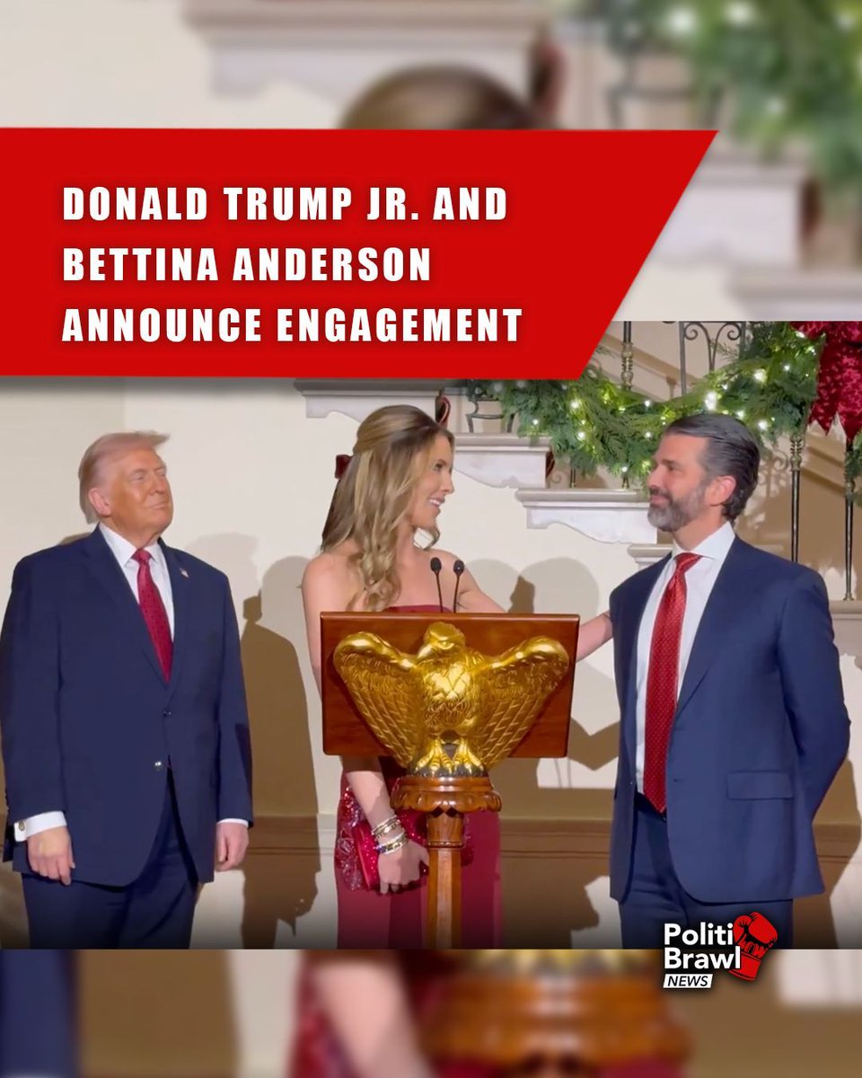 President Trump’s oldest son revealed his engagement to Bettina Anderson during a White House Christmas reception Monday night, marking his second marriage after finalizing his 2018 divorce from Vanessa Trump.

Watch the announcement: buff.ly/WxGc0f6