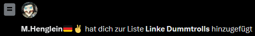 Das ist ja wohl die Höhe, ich bin Empört. Da werde ich einfach in die Liste eines Denk-Verweigerers gesteckt. Das müssen die Dinge sein, auf die sie so stolz sind :D