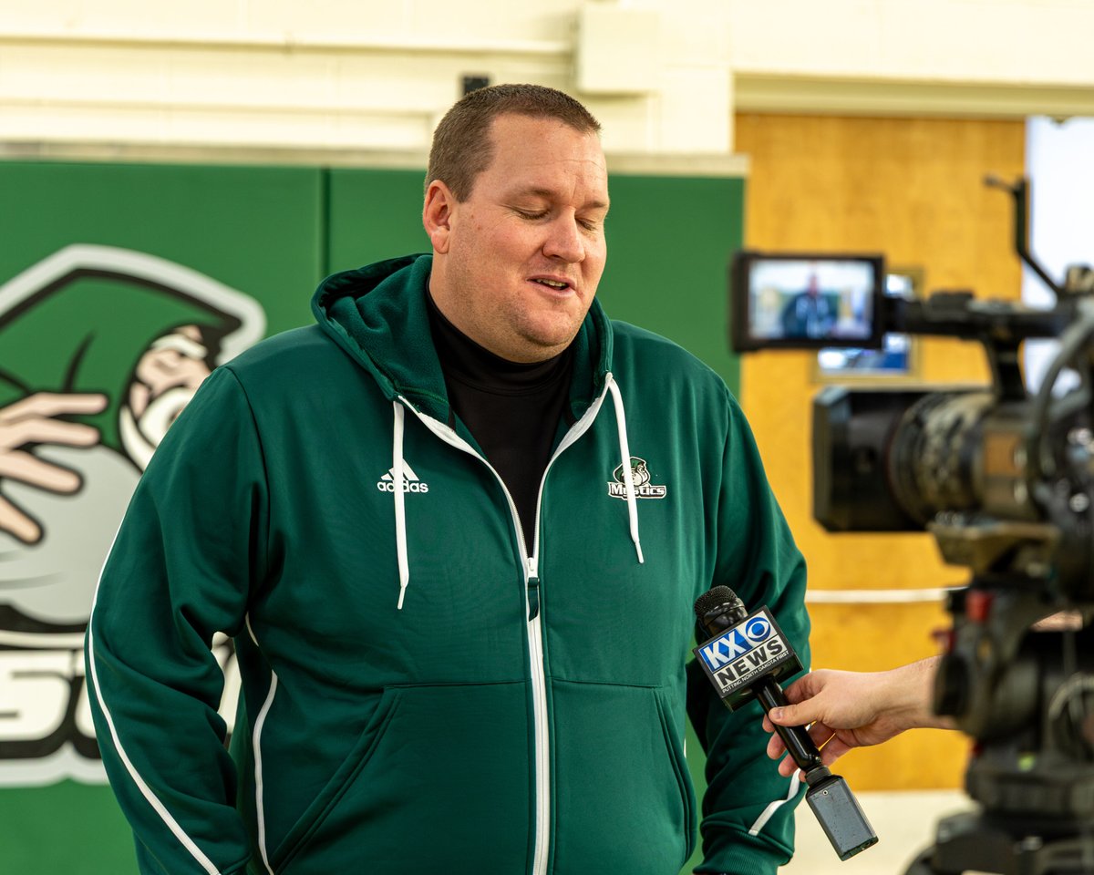 First day on the job for <a href="/MysticsFB/">BSC Football</a> new Head Coach Chris Stutzriem.

#GoMystics